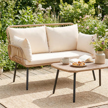 Load image into Gallery viewer, Tangkula PE Rattan Patio Wicker Loveseat