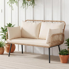 Load image into Gallery viewer, Tangkula PE Rattan Patio Wicker Loveseat