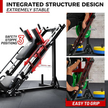 Load image into Gallery viewer, Ritfit Leg Press Hack Squat Machine, Professional Adjustable Leg Press Machine for Home Gym with Linear Bearing, Specialty Hack Squat Machine for Full Lower Body Workout with Weight Storage, Pink