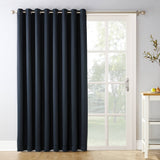 Sun Zero Jonah Extra Wide Blackout Patio Curtain Panel Navy