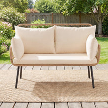 Load image into Gallery viewer, Tangkula PE Rattan Patio Wicker Loveseat