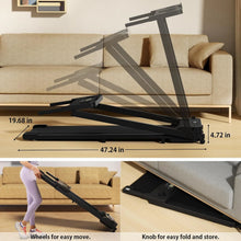 Load image into Gallery viewer, 300 lb Portable Folding Treadmill, 3.0 HP Foldable Compact Treadmill for Home Office, Walking Running Treadmill with LED Display for Exercise