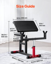 Load image into Gallery viewer, VEVOR Preacher Curl Bench, Strength Training Biceps Machine, Max Load 440 lb Home Gym Equipment, Seated Arm Isolated Barbell Dumbbell Bicep Station, Adjustable Weight Benches for Home Gym