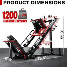 Load image into Gallery viewer, Ritfit Leg Press Hack Squat Machine, Professional Adjustable Leg Press Machine for Home Gym with Linear Bearing, Specialty Hack Squat Machine for Full Lower Body Workout with Weight Storage, Pink