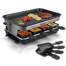 Load image into Gallery viewer, Indoor Grill Smokeless Korean BBQ Grill 2 in 1 Griddle Electric Grill Raclette Table Grill Kitchen Appliances with 8 Mini Grill Cheese Pans