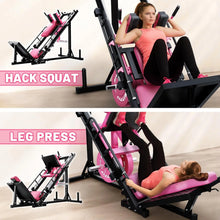 Load image into Gallery viewer, Ritfit Leg Press Hack Squat Machine, Professional Adjustable Leg Press Machine for Home Gym with Linear Bearing, Specialty Hack Squat Machine for Full Lower Body Workout with Weight Storage, Pink