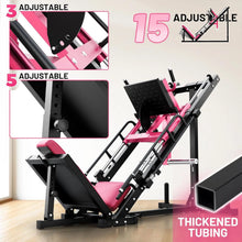 Load image into Gallery viewer, Ritfit Leg Press Hack Squat Machine, Professional Adjustable Leg Press Machine for Home Gym with Linear Bearing, Specialty Hack Squat Machine for Full Lower Body Workout with Weight Storage, Pink