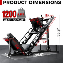 Load image into Gallery viewer, Ritfit Leg Press Hack Squat Machine, Professional Adjustable Leg Press Machine for Home Gym with Linear Bearing, Specialty Hack Squat Machine for Full Lower Body Workout with Weight Storage, Pink
