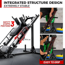 Load image into Gallery viewer, Ritfit Leg Press Hack Squat Machine, Professional Adjustable Leg Press Machine for Home Gym with Linear Bearing, Specialty Hack Squat Machine for Full Lower Body Workout with Weight Storage, Pink