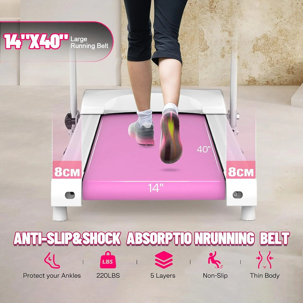 Clearance! Folding Treadmill 2.5HP Superfit Electric Treadmill with MP3 Speake LED Display Running Walking Jogging for Home Office
